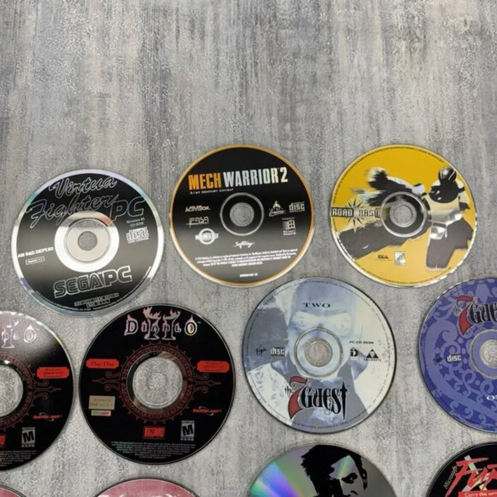 Big Vintage PC Computer Game Lot Working Tested Loose